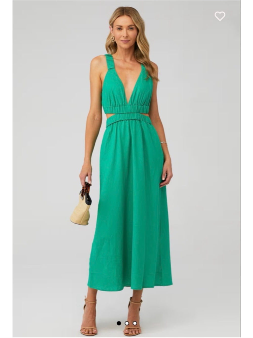 MinkPink green maxi dress
